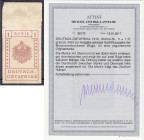 Briefmarken/Briefe/Postkarten der Kolonien und Nebengebiete
Deutsch-Ostafrika
1 R Aushilfsausgabe der Missionsdruckerei Wuga 1916, wie verausgabt oh...