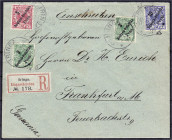 Briefmarken/Briefe/Postkarten der Kolonien und Nebengebiete
Deutsch-Ostafrika
3 Pf., 10 Pf. und 20 Pf. Freimarken 1896/1899, vier Werte auf Kabinett...