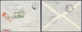 Briefmarken/Briefe/Postkarten der Kolonien und Nebengebiete
Deutsch-Ostafrika
2 Rupien Kaiseryacht 1901, attraktiver R-Brief ,,MOSCHI 21 3 14" via N...