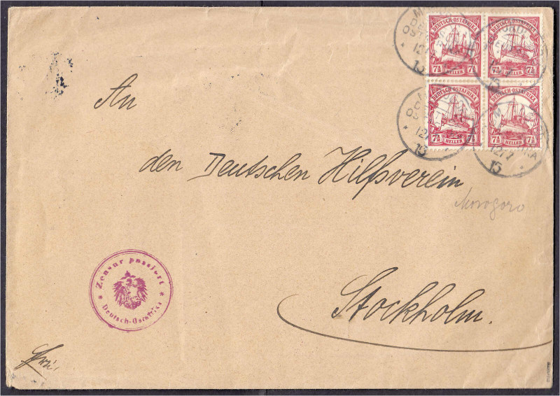 Briefmarken/Briefe/Postkarten der Kolonien und Nebengebiete
Deutsch-Ostafrika
...