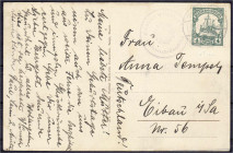 Briefmarken/Briefe/Postkarten der Kolonien und Nebengebiete
Deutsch-Ostafrika
Kriegspost
18.2.1915 Tabora (Deutsch-Ostafrika), sauberer Abschlag mi...