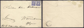Briefmarken/Briefe/Postkarten der Kolonien und Nebengebiete
Deutsch-Ostafrika
Vorläufer
20 Pf. Freimarken (LAMU) 1889, waagerechtes Paar sauber ent...