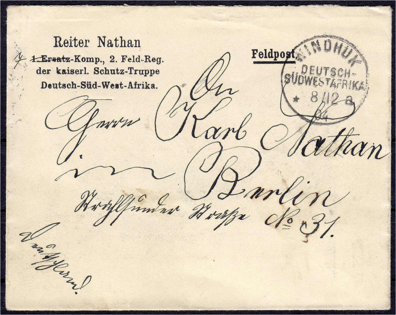 Briefmarken/Briefe/Postkarten der Kolonien und Nebengebiete
Deutsch-Südwestafri...