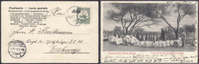 Briefmarken/Briefe/Postkarten der Kolonien und Nebengebiete
Deutsch-Südwestafrika
AUS, schwarzer L1 mit Wanderstempel 21/6 06 klar auf attraktiver s...