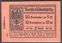Briefmarken/Briefe/Postkarten der Kolonien und Nebengebiete
Deutsch-Südwestafrika
Markenheftchen 1913, komplettes Heftchen in postfrischer Erhaltung...