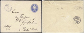Briefmarken/Briefe/Postkarten der Kolonien und Nebengebiete
Karolinen
Kaiserlich Deutsche Postagentur YAP 1901, ovale Siegeloblate mit Adlerprägung ...