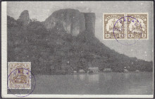 Briefmarken/Briefe/Postkarten der Kolonien und Nebengebiete
Karolinen
PALAU-INSELN violett auf schöner bedarfsgebrauchter Bildpostkarte, frankiert m...