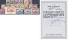 Briefmarken/Briefe/Postkarten der Kolonien und Nebengebiete
Marianen
3 Pf. - 5 M. Freimarken 1900/1901, zwei komplette Sätze in gestempelter Erhaltu...
