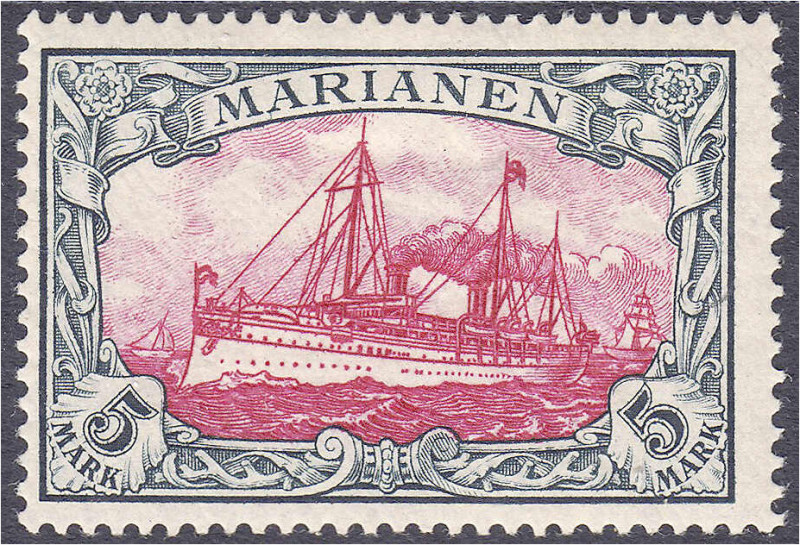 Briefmarken/Briefe/Postkarten der Kolonien und Nebengebiete
Marianen
5 Mark gr...