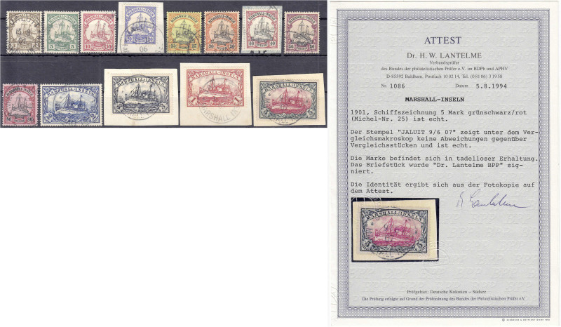 Briefmarken/Briefe/Postkarten der Kolonien und Nebengebiete
Marshall-Inseln
3 ...