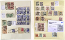 Briefmarken/Briefe/Postkarten der Kolonien und Nebengebiete
Samoa
Samoa (Vorläufer/Mitläufer/Brit. Besetzung) 1890/1914 gest.: Zwei große Einsteckta...