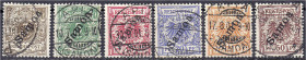 Briefmarken/Briefe/Postkarten der Kolonien und Nebengebiete
Samoa
3 Pf. - 50 Pf. Freimarken 1900/1901, kompletter Satz in gestempelter Erhaltung. Mi...