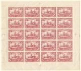 Briefmarken/Briefe/Postkarten der Kolonien und Nebengebiete
Samoa
1 Mark dunkelrot 1900/1901, kompletter Bogen in postfrischer Erhaltung, tadellos, ...