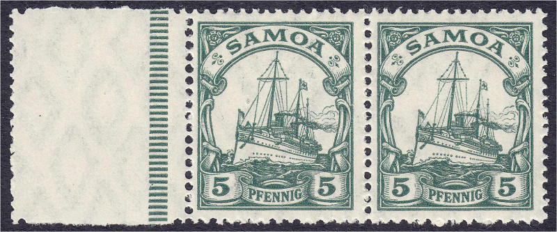 Briefmarken/Briefe/Postkarten der Kolonien und Nebengebiete
Samoa
5 Pf. (dunke...