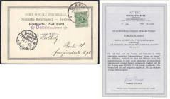 Briefmarken/Briefe/Postkarten der Kolonien und Nebengebiete
Samoa
Vorläufer
5 Pf. Reichspost (Vorläufer) ,,APIA KAISERL. DEUTSCHE POSTAGENTUR 28/12...