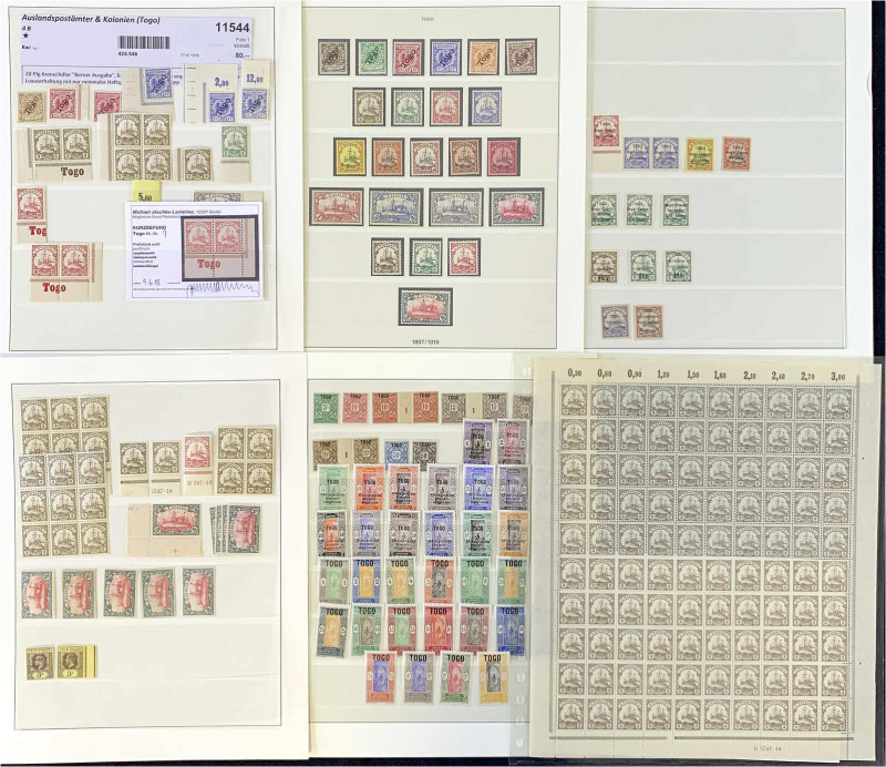 Briefmarken/Briefe/Postkarten der Kolonien und Nebengebiete
Togo
1897-1919 */*...