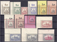 Briefmarken/Briefe/Postkarten der Kolonien und Nebengebiete
Togo
3 Pf. - 5 M. Freimarken 1900/1919, kompletter in postfrischer Luxuserhaltung, bis a...