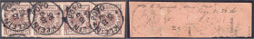 Briefmarken/Briefe/Postkarten der Kolonien und Nebengebiete
Togo
Vorläufer
50 Pf. lebhaftrötlichbraun 1889/1900, sauber entwertet auf Briefstück mi...