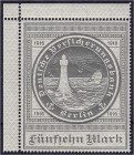 Briefmarken/Briefe/Postkarten der Kolonien und Nebengebiete
Deutsche Schiffspost im Ausland
15 Mark Deutsche Versicherungsbank (Ozean-Reederei) 1916...