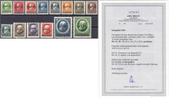 Briefmarken/Briefe/Postkarten der Kolonien und Nebengebiete
Deutsche Abstimmungsgebiete
Saargebiet
5 Pf. - 10 M. Freimarken (SARRE) 1920, komplette...
