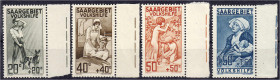 Briefmarken/Briefe/Postkarten der Kolonien und Nebengebiete
Deutsche Abstimmungsgebiete
Saargebiet
20 + 20 C. - 1,50 + 1,50 Fr. Volkshilfe 1926, ko...