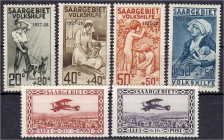 Briefmarken/Briefe/Postkarten der Kolonien und Nebengebiete
Deutsche Abstimmungsgebiete
Saargebiet
Volkshilfe und Flugpostmarken 1927/1928, postfri...