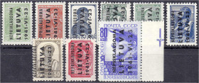 Briefmarken/Briefe/Postkarten der Kolonien und Nebengebiete
Deutsche Besetzungsausgaben 1939/1945
Litauen
2 K - 80 K Freimarken (Werktätige) 1941, ...