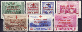 Briefmarken/Briefe/Postkarten der Kolonien und Nebengebiete
Deutsche Besetzungsausgaben 1939/1945
Montenegro
Rotes Kreuz 1944, kompletter Satz in p...