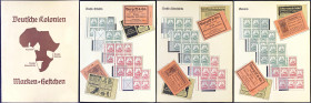 Briefmarken/Briefe/Postkarten der Kolonien und Nebengebiete
Markenheftchen
Markenheftchen/Heftchenblätter 1913, authentisches frühes Vordruck-Heft m...