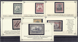 Briefmarken/Briefe/Postkarten der Kolonien und Nebengebiete
Lots und Sammlungen
Sieben Werte auf kleinen Sieger-Kärtchen, alle in einwandfreier Qual...