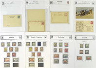 Briefmarken/Briefe/Postkarten der Kolonien und Nebengebiete
Lots und Sammlungen
Deutsche Auslandspostämter und Kolonien: Schachtel mit zahlreichen s...