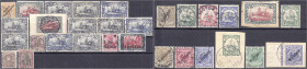 Briefmarken/Briefe/Postkarten der Kolonien und Nebengebiete
Lots und Sammlungen
Deutsche Kolonien: Die Reste der Auflösung auf zwei Steckkarten als ...