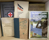 Varia-Kolonien und Nebengebiete
-1
Grosse Sammlung allgem. Literatur zu den Kolonien. Ca. 60 Bücher und Hefte, alle vor 1945. U.a. Deutscher Kolonia...