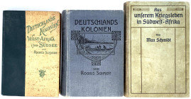 Varia-Kolonien und Nebengebiete
-1
3 Bücher: SCHMIDT, ROCHUS. Deutschlands Kolonien. Berlin o.J., ders. Deutschlands Kolonien Westafrika und Südsee....