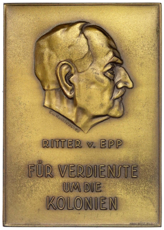 Varia-Kolonien und Nebengebiete
-1
Rechteckige bronzierte Aluplakette o.J. von...