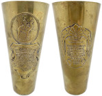 Varia-Kolonien und Nebengebiete
Deutsch-Südwestafrika
Messingbecher (ehemals versilbert) 1913. Zur Erinnerung an 7. Kamelreiter Kompagnie Gochas Ara...