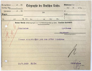 Varia-Kolonien und Nebengebiete
Deutsch-Südwestafrika
Mappe mit Sammlung von 19 Telegrammen, versendet auf Formularen der Telegrafenämter Windhuk, S...