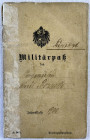 Varia-Kolonien und Nebengebiete
Deutsch-Südwestafrika
Militärpass 1900 des Freiwilligen Paul Bozetti aus Hagen i.W. Dieser war vom Reichs-Kolonialam...