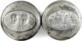 Varia-Kolonien und Nebengebiete
Sonstige deutsche Einflüsse im Ausland
Prägestempelpaar (Matrizen) zur querovalen Medaille 1939 von Karl Goetz, a.d....