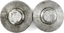 Varia-Kolonien und Nebengebiete
Sonstige deutsche Einflüsse im Ausland
Prägestempelpaar (Matrizen) zur Medaille 1940 von Karl Goetz, a.d. Invasion i...