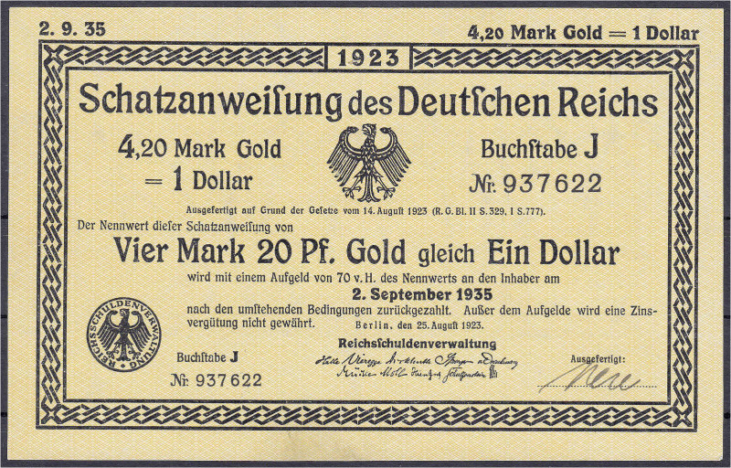 Banknoten
Die deutschen Banknoten ab 1871 nach Rosenberg
Deutsches Reich, 1871...