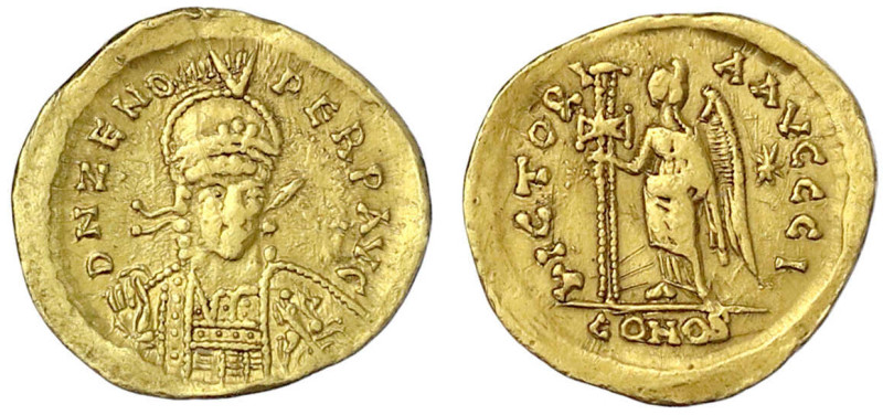 Römische Goldmünzen
Kaiserzeit
Zeno, 474-491
Solidus 474/491, Constantinopel,...