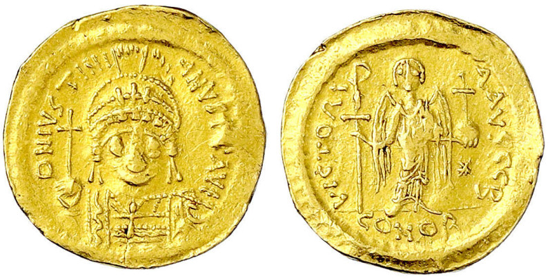 Byzantinische Goldmünzen
Kaiserreich
Justinian I., 527-565
Solidus 527/565, C...
