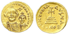 Byzantinische Goldmünzen
Kaiserreich
Heraclius, 610-641
Solidus 613/641, Constantinopel, 1. Offizin. Brb. Heraclius und Heraclius Constantin v.v./ ...