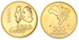 Ausländische Goldmünzen und -medaillen
Brasilien
Föderative Republik, seit 1889
300 Cruzeiros 1972. 150 Jahre Unabhängigkeit. 16,65 g. 900/1000. vo...