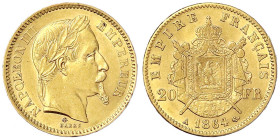 Ausländische Goldmünzen und -medaillen
Frankreich
Napoleon III., 1852-1870
20 Francs 1864 A, Paris. 6,45 g. 900/1000. gutes vorzüglich. Krause/Mish...