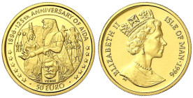 Ausländische Goldmünzen und -medaillen
Insel Man
Elisabeth II., 1952-2022
50 Euro 1996, Aida. 6,22 g. Feingold. In Kapsel. Polierte Platte. Krause/...