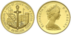 Ausländische Goldmünzen und -medaillen
Kanada
Britisch, seit 1763
100 Dollars 1983, Neufundland. 16,97 g. 917/1000. In Kapsel. Polierte Platte. Kra...