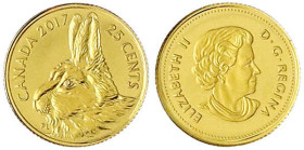 Ausländische Goldmünzen und -medaillen
Kanada
Britisch, seit 1763
25 Cents 2017. Hase. 0,50 g. Feingold. In Kapsel. Polierte Platte. Krause/Mishler...