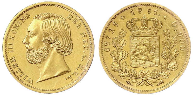 Ausländische Goldmünzen und -medaillen
Niederlande
Willem III., 1849-1890
Gou...